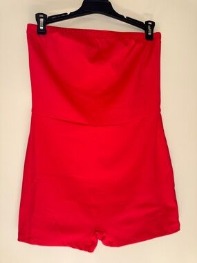 Wild Fable Strapless Red Romper